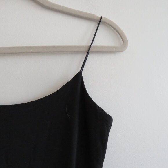 ARITZIA WILFRED Roos Bodycon Mini Dress in Black Stretch Minimalist - Size M NWT - Picture 5 of 13